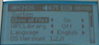 system menu